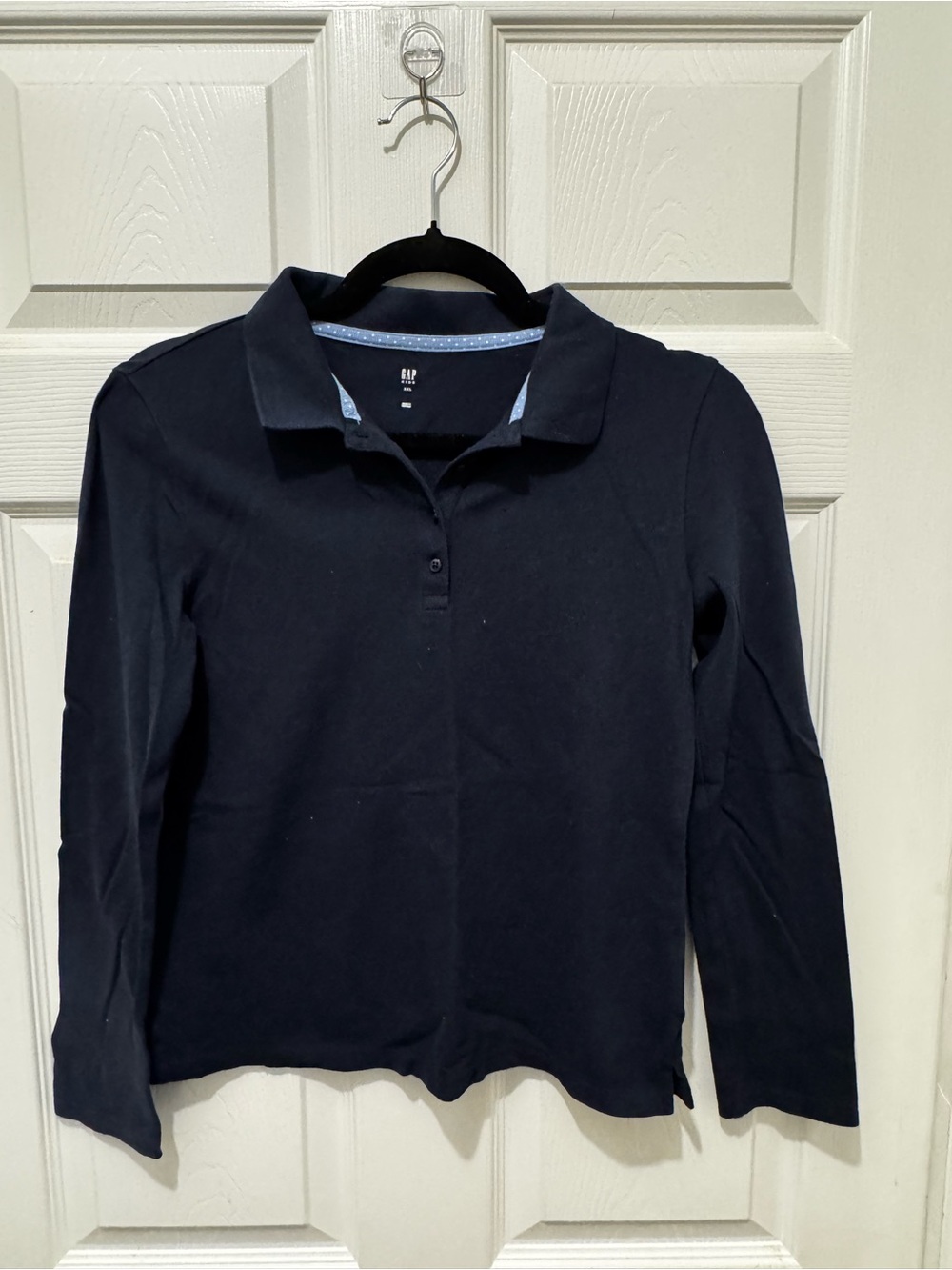 GAP Girls Long Sleeve Polo in Dark Navy uniform shirt size XXL